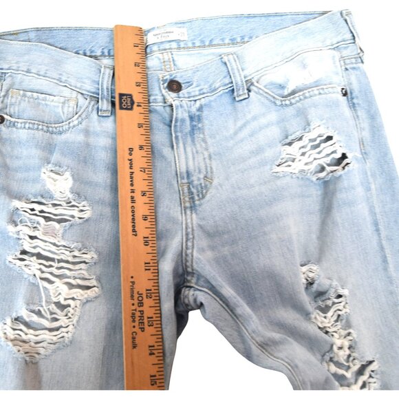 Abercrombie & Fitch Distressed Jeans W29 Light Wash Ripped Y2K Cali Surfer 2010s - Picture 8 of 9